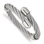 Stainless Steel Polished Adjustable Twist Wire Cuff Bangle Bracelet for Women