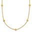 14K Polished Diamond-shaped Disk Station w/2in ext. Necklace