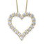 14k 4 carat Lab Grown Diamond VS+ F+ Complete 18 inch Heart Pendant Necklace