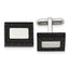 Carbon Fiber Square Cufflinks in Stainless Steel