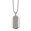 Chisel Stainless Steel Polished with Black Enamel Stripes Dog Tag on a 22 inch Ball Chain Necklace