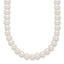 Sterling Silver Rhodium-plated 6-7mm Semi-Round White Freshwater Cultured Pearl 14 inch with 2 inch Extender Choker