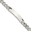 Stainless Steel Polished Curb Link ID Bracelet for Men