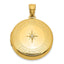 Sterling Silver Gold-plated Polished Front/Brushed Back 1/20 carat Diamond with Celtic Knot Border 20mm Round Locket