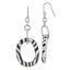 Stainless Steel Enamel Polished Oval Drop Dangle Earrings for Women