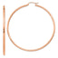 14k Rose Gold Polished 2x60mm Lightweight Tube Hoop Earrings