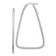 14k White Gold Polished & Diamond-cut Double Triangle Hoop Earrings
