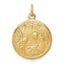 10K Gold Baptism Pendant with Polished & Satin Finish Elegant Design