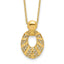 14k Polished Diamond Cut 16in w/2.25in ext. Necklace