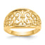 14K Fleur-De-Lis Tapered Ring