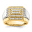 14k Two-Tone 1 carat Lab Grown Diamond VS/SI+ G+ Men's Ring