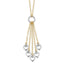 14K Two-Tone Adjustable Heart Drop Necklace