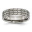 Titanium Brushed Unisex Wedding Band with Flat Tread Design