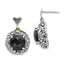 Sophia Jewelers Sterling Silver 14K Gold Onyx Dangle Earrings Vintage Elegance
