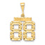 14K Gold Diamond-Cut Number 88 Medium Charm Polished & Elegant