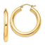Sterling Silver Flash Gold-plated 4mm Round Hoop Earrings