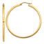 14K Gold Polished Square Hoop Earrings for Women Elegant Style