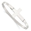 Sophia Jewelers Sterling Silver 925 Polished CroSterling Silver Bangle Elegant Handmade Design