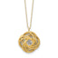 14K Two-tone Polished D/C Love Knot Necklace
