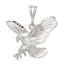 Sterling Silver 925 Men's Eagle Charm with Anti-Tarnish Finish