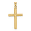 14K Yellow Gold Polished Cross Pendant with Open Back Design