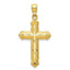 10K Yellow Gold Passion Cross Pendant with Polished Solid Design