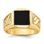 14k yellow men's onyx ring Mounting (No Stone Included)