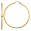 14K Gold Polished Square Hoop Earrings for Women Elegant Style
