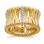 Sterling Silver & Vermeil CZ Wrapped Look Ring