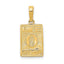 14K Gold Key West Mile Marker Pendant with Polished Finish Subtle Charm