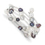 7-8mm Black, Grey and White Baroque Freshwater Cultured Pearl and Glass Beaded 3-row Warp Bracelet