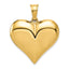 14K Gold 3D Polished Puffed Heart Pendant Elegant Hollow Design