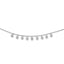 Sterling Silver CZ Necklace with Rhodium Finish Unisex Elegance