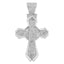 Sterling Silver Rhodium-plated Polished CZ Cross Pendant