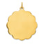14K .027 Gauge Engravable Scalloped Disc Charm