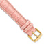 Pink Crocodile-Grain Watch Band in Leather, 22mm