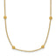 14K Polished D/C Beaded 17in with 2in ext. Necklace