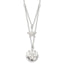 Sterling Silver Starfish and Sand Dollar 18 inch 2-strand Necklace