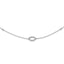 Sterling Silver Rhodium-Plated Unisex CZ Station Necklace 18 Polished