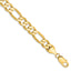 14K 8 inch 8.75mm Flat Figaro with Lobster Clasp Bracelet