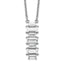 Sophia Jewelers 925 Sterling Silver CZ Vertical Bar Necklace with Polished Finish