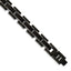 Stainless Steel Polished Black IP-plated with Black Carbon Fiber Link Bracelet for Men