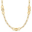 14K Polished and Textured Fancy Link Necklace