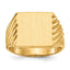 14k 13.0x13.0mm Closed Back Men's Signet Ring