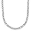 14K White Gold Polished Fancy Flat Cable Link Necklace