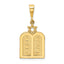 14K Gold Commandments Pendant with Star of David Elegant Symbol of Faith