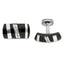 Black Titanium & Sterling Silver Diamond Cuff Links by Edward Mirell