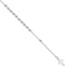 Sterling Silver Beaded Cross Bracelet