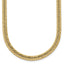 14k Polished Fancy Hollow Curb Link 17 inch Necklace