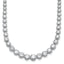 14k White Gold 10 carat Certified Lab Grown Diamond VS+ F+ Complete Round 16 inch Graduated Tennis Necklace